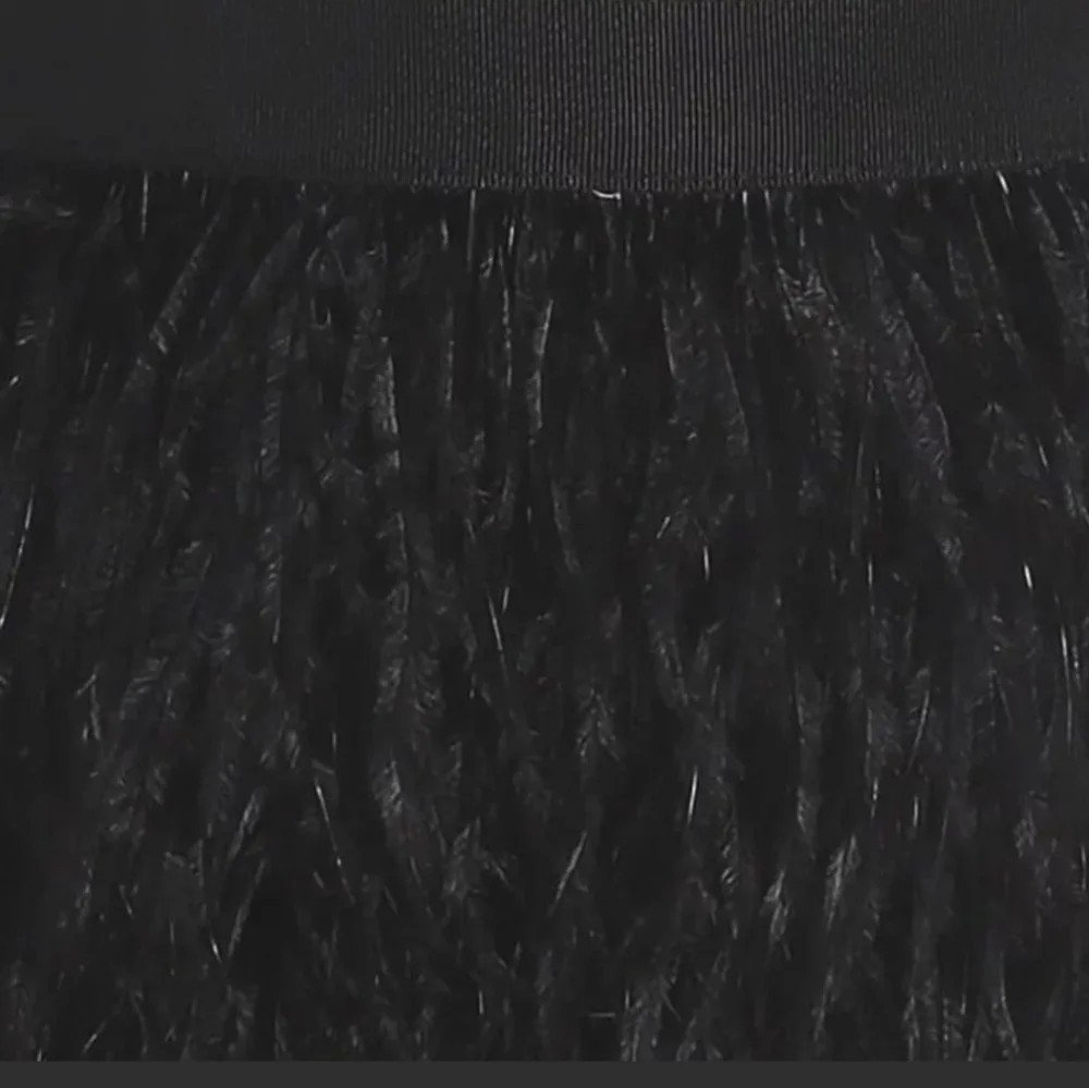 Milly Girls Minu Ostrich Feather Pink Black Formal Cocktail Dress, Size 8 - Picture 7 of 8